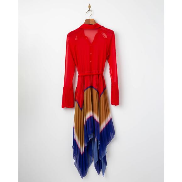 Thebe Magugu Gradient Pleated Chiffon Dress - Picture 7 of 14